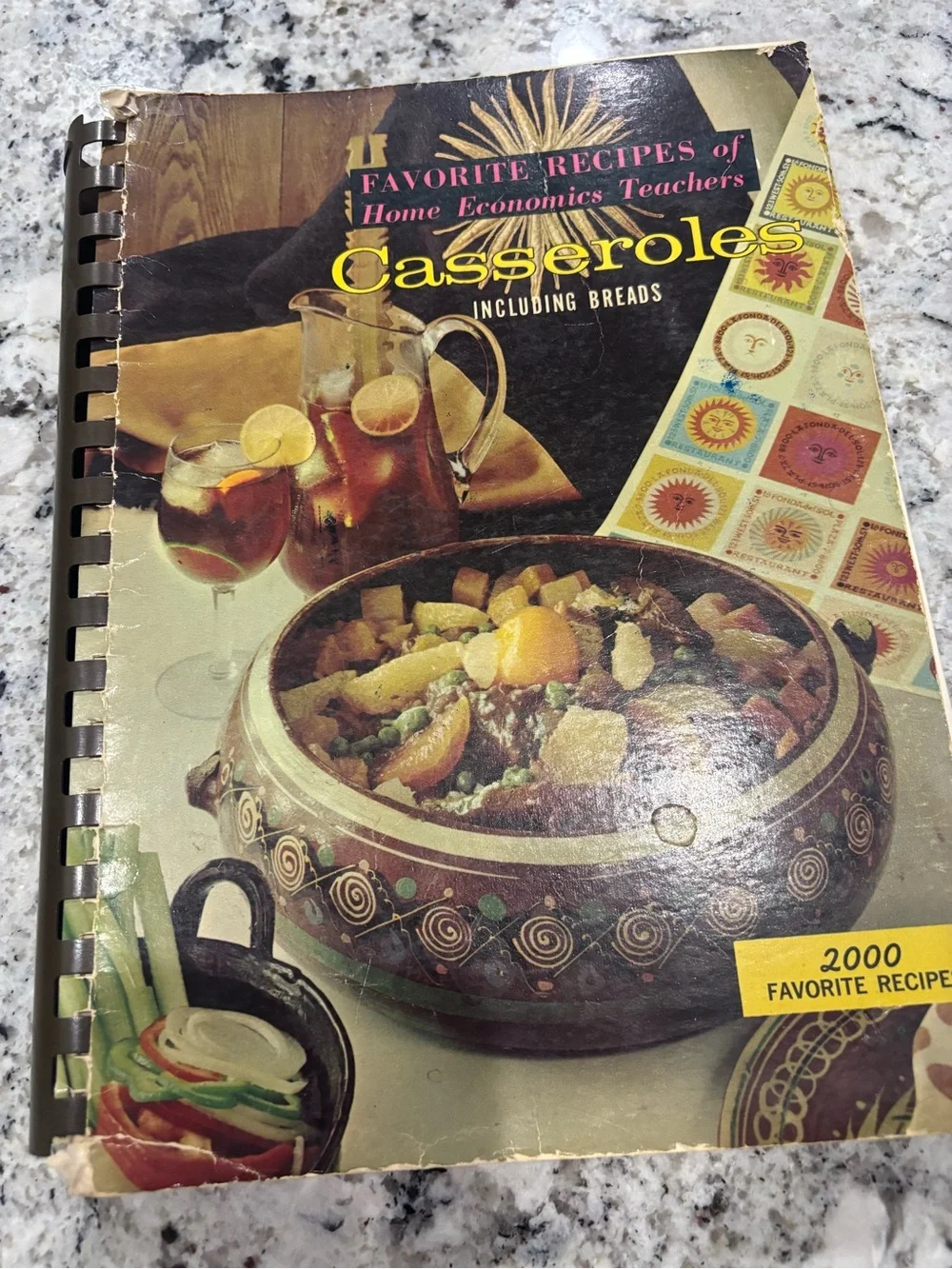 Lot of 2 Vtg Home Economics Teachers Cookbooks 1965 Casseroles & 1982 Desserts